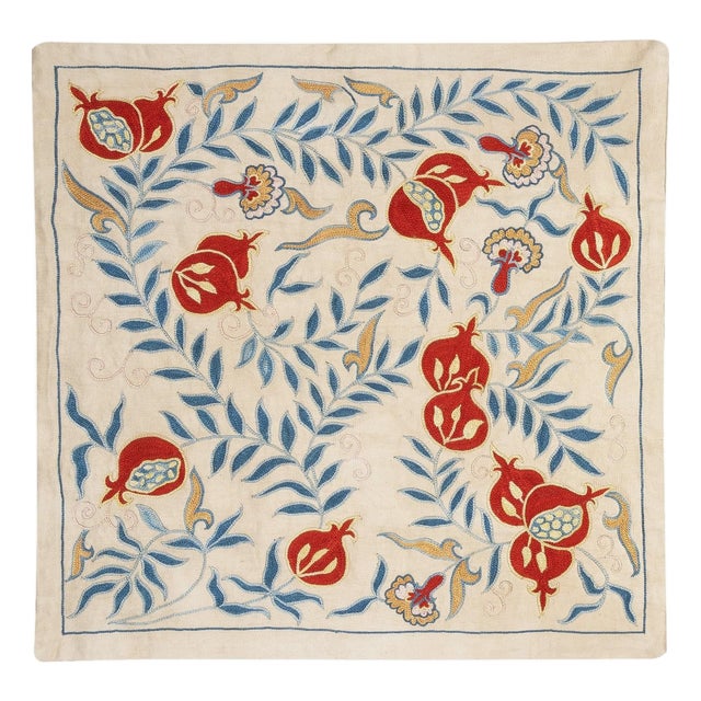 20"x20" Modern Cushion Cover Made of Silk. Embroidered Pillow. New Throw Pillow For Sale