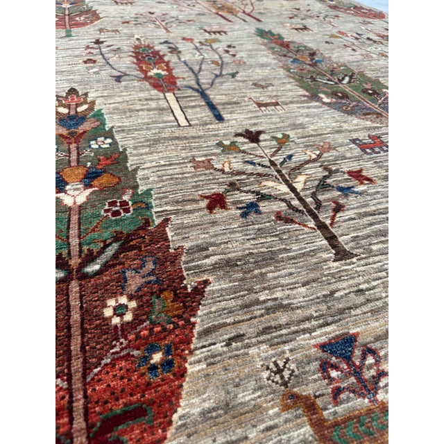 Mid 20th Century Vintage Persian Gabbeh Wool Tree of Life Rug – 155x213 Cm For Sale - Image 5 of 18