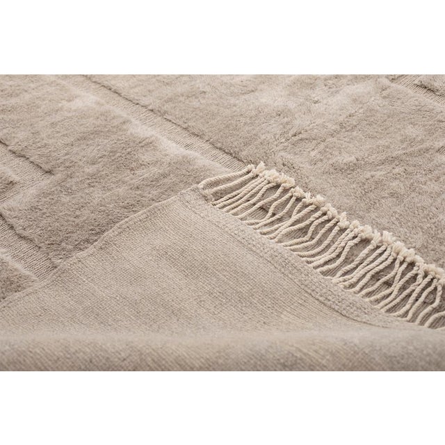 Contemporary Hand-Knotted Wool Rug by Azele Studio For Sale - Image 3 of 11