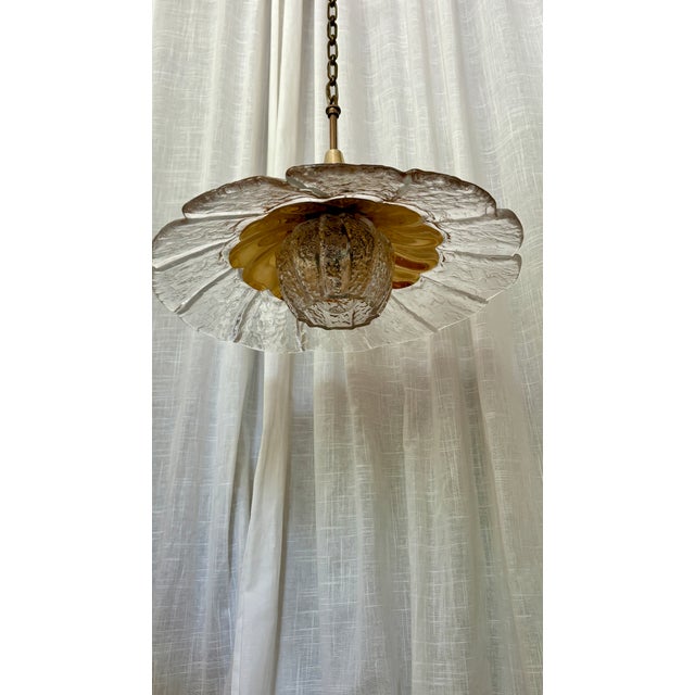 Mid-Century Modern Ceiling Lamp with Double Shade by Lars Hellsten for Orrefors, Sweden, 1970s For Sale - Image 3 of 15