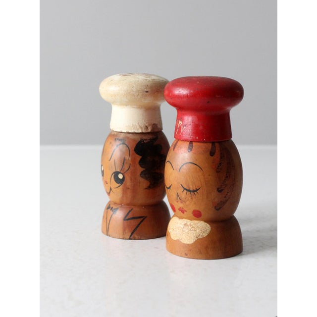 Mid 20th Century Mid-Century Japanese Salt & Pepper Shakers Pair For Sale - Image 5 of 9