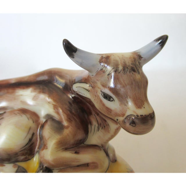Limoges, France Rochard Hand-Painted Enamel "Longhorn Cow," Trinket Box For Sale In West Palm - Image 6 of 15