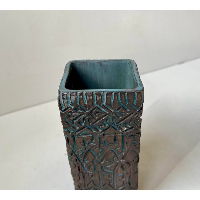Ceramic Brutalist Ceramic Vase by Hanne Grabow for Gratia, 1970s For Sale - Image 7 of 9