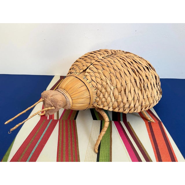 Mid 20th Century Giant 1970s Wicker Beetle For Sale - Image 5 of 18