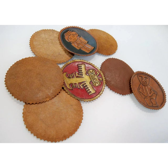 Animal Skin Peruvian Leather Plaques, 1950s, Set of 8 For Sale - Image 7 of 11