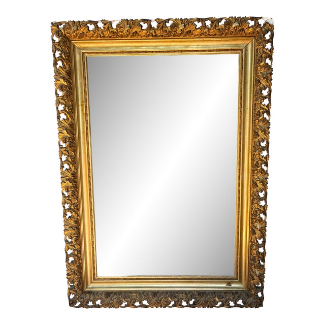Antique French Rococo Revival Giltwood Frame – 35” X 50” For Sale