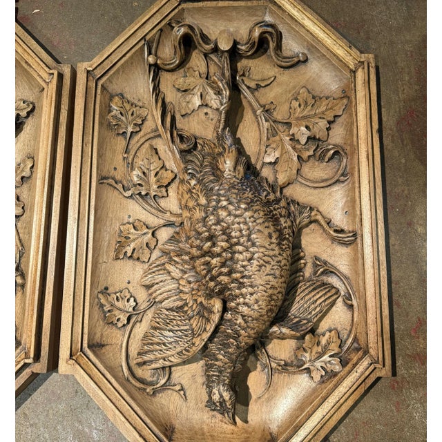 19th Century French Black Forest Carved Hunt Trophies Sculptures, Set of 4 For Sale In Dallas - Image 6 of 11