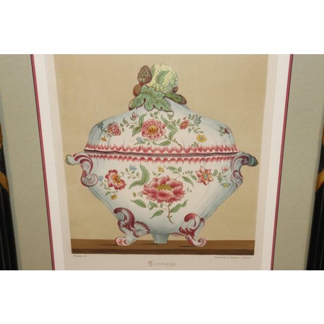Pair 20th C Frames French Lithographs of Porcelain Vases For Sale In Philadelphia - Image 6 of 11