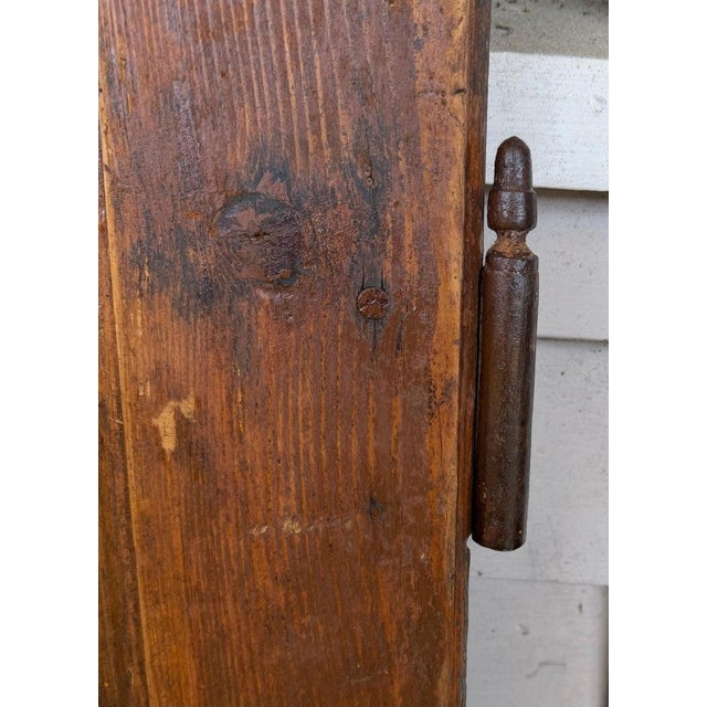 18Thc Original Painted Door From New England For Sale - Image 12 of 14