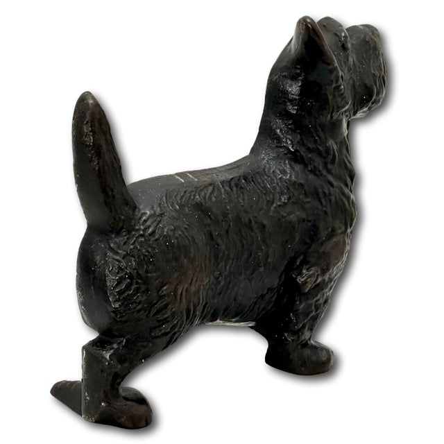 Hard 2 Find Vintage 1930s "Wedge" Type Cast Iron Standing Scottish Terrier - Scottie Dog Doorstop by Spencer Guillford For Sale - Image 4 of 12