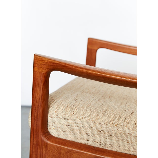 Beige Mid-Century Modern Teak Senator Highback Chair by Ole Wanscher for Poul Jeppesen, 1960s For Sale - Image 8 of 18