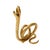 Pair of snake candelabra made of brass. This candleholder is perfect for holding candles at an opulent table setting -...