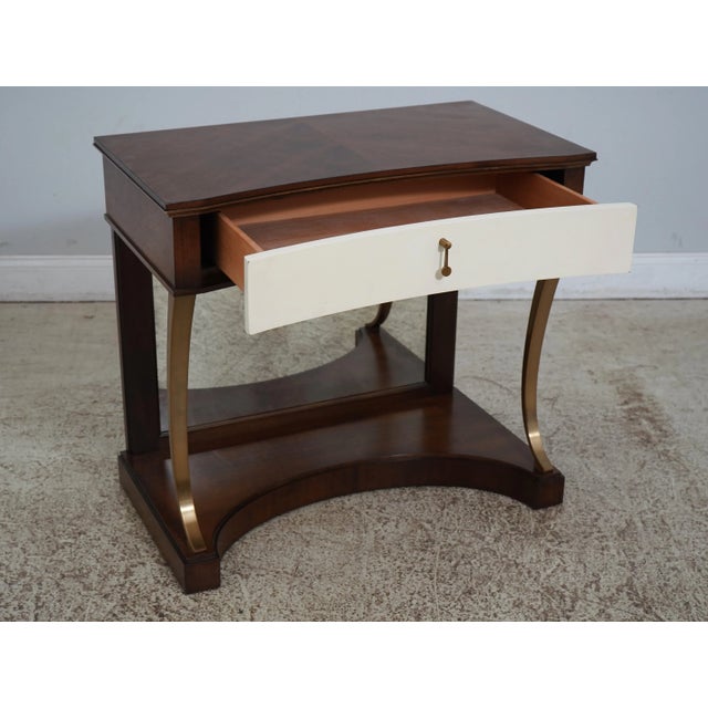 Modern Century Modern Design Mirror Back Nightstand Hall Table For Sale - Image 3 of 12