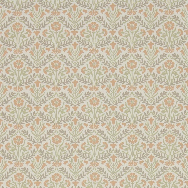 Morris & Co Morris Bellflowers Wallpaper in Saffron/Olive - a Sample For Sale
