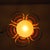 Modernist French Orange Metal Ribbon Hanging Lamp, 2000s For Sale - Image 4 of 14