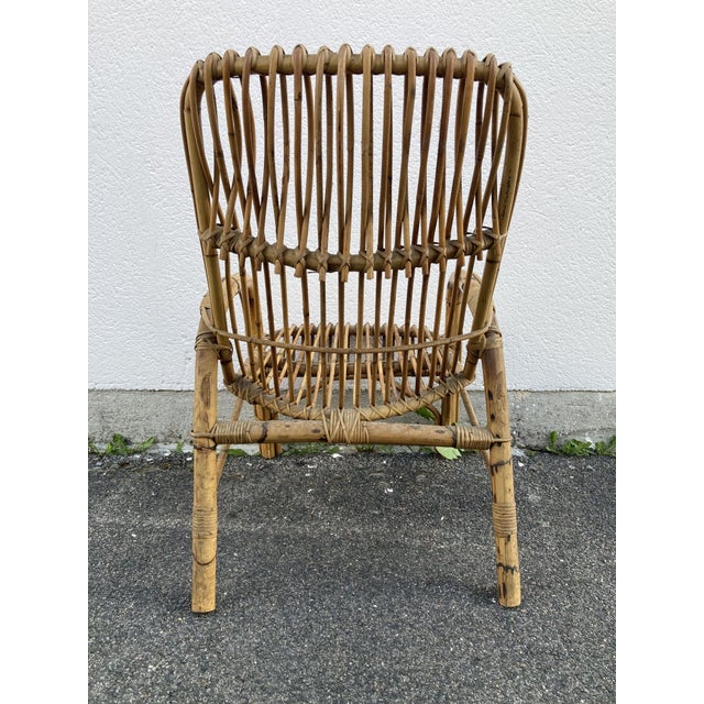 Rattan Armchair in Rattan For Sale - Image 3 of 18