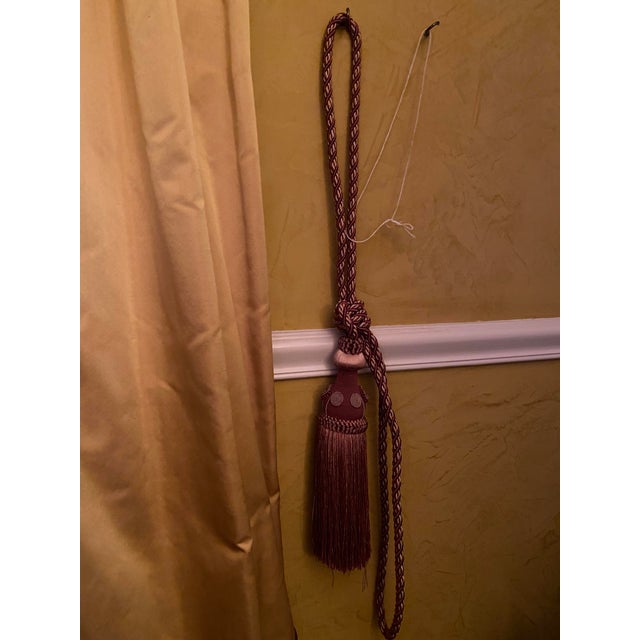 Set of Silk Custom Made Drapes, Cornice and Roman Shades Plus Tassels