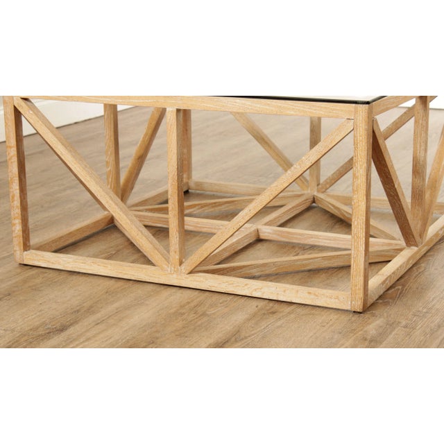 2010s Elk Home 'Axes Collection' Square Glass Top Coffee Table For Sale - Image 11 of 13