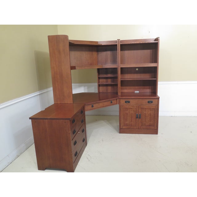 Mission Stickley 5 Piece Mission Oak Corner Desk Modular Unit Chairish