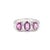 Modern 3.54Ct Three Stone Pink Sapphire Cocktail Ring in 18k Gold Size 7 For Sale - Image 3 of 7
