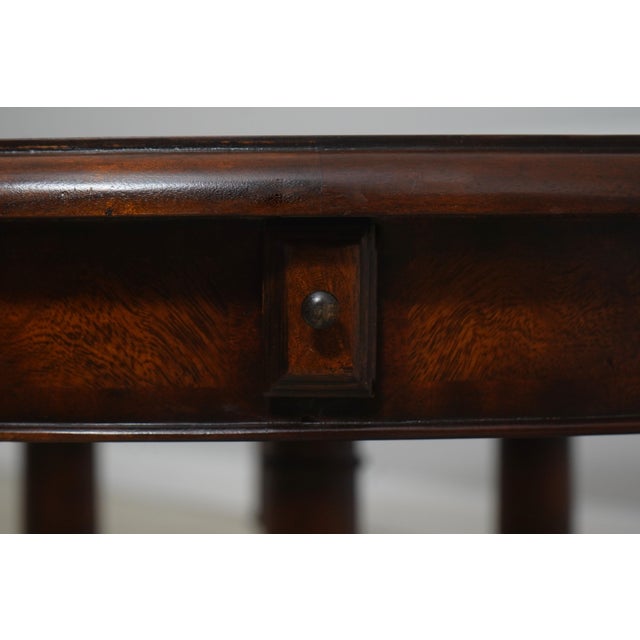 Wood Theodore Alexander Large Round Mahogany Dining Room Table For Sale - Image 7 of 18