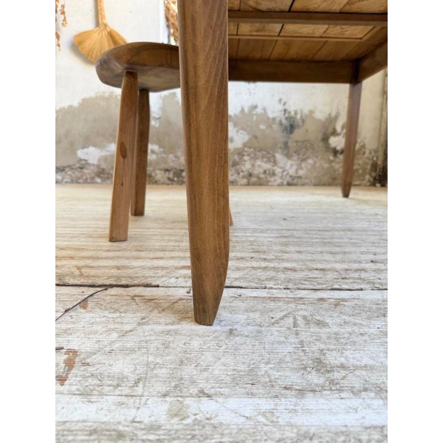 Farmhouse Table in Beech and Pine, 1950s For Sale - Image 6 of 18