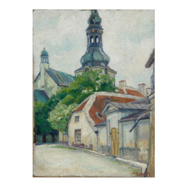 Alexander Yakovlevich Kramarev, Revel, The Dome Cathedral, Oil on Canvas For Sale
