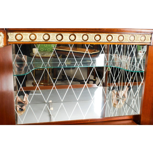 Vintage Meuble Francais Ormolu Mounted Burr Walnut Cocktail Cabinet, 20th Century For Sale - Image 14 of 18