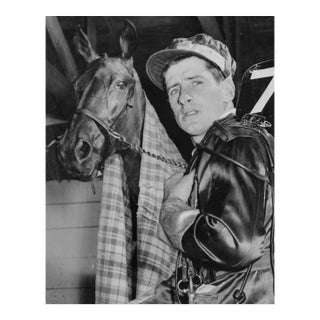1954 Equestrian Photo of Jockey and Horse For Sale