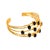 Contemporary Cleopatra Gold & Sapphire Stone Cuff Chunky Bracelet For Sale - Image 3 of 10