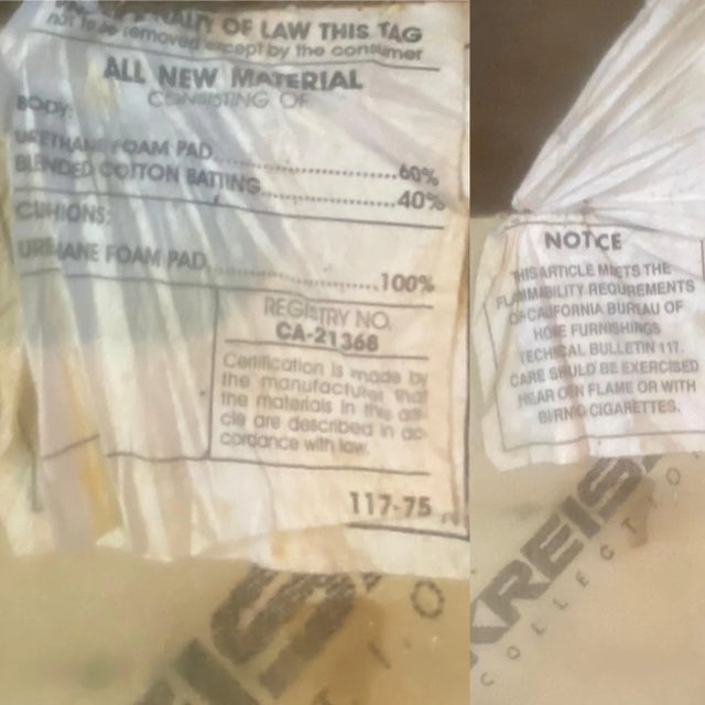 Wood Cisco Brothers for Kreiss Collection Mohair Tuxedo Sofa For Sale - Image 7 of 9