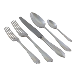Flatware Hand-Forged Sterling Silver 6-Piece Place-Setting, Pointed End Georgianby C. J. Vander