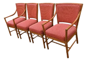 Orlando Diaz-Azcuy for McGuire Furniture Prescott Dining Chairs, Set of Four
