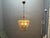 Mid-Century Modern Italian Faceted Glass and Brass Pendant Lantern in the style of G. Ulrich, 1940s For Sale - Image 8 of 11