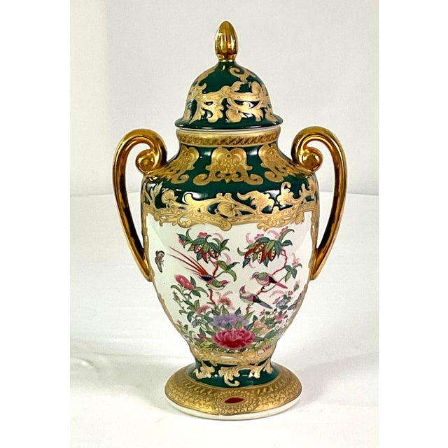 Art Nouveau Early 20th Century Chinese Decorative Porcelain Urn For Sale - Image 3 of 8