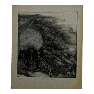 1998 Art by Gina Kail Monoprint Buffalo Metamorphosis 4:6