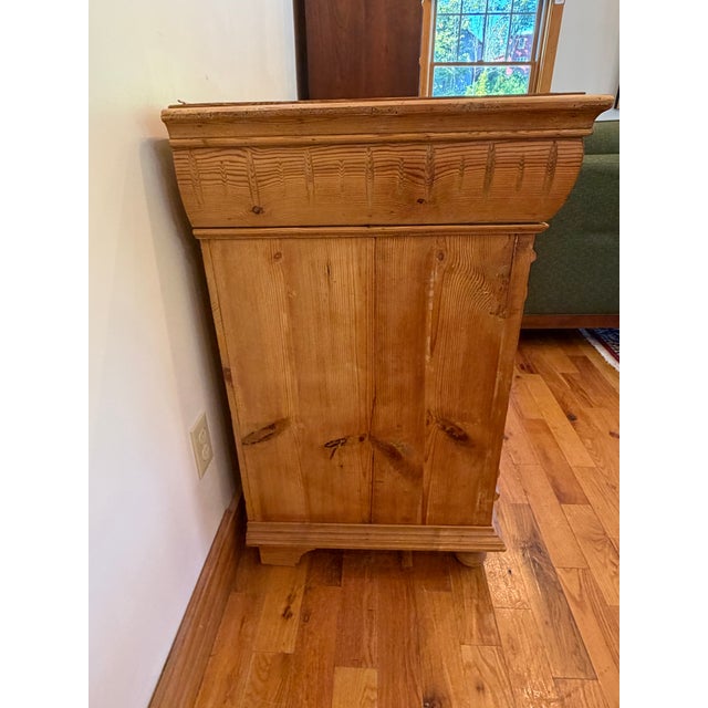Rustic European Antique Scrubbed Pine Server For Sale - Image 3 of 12