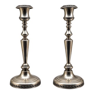 Italian Vera Lucino Silver Plated Candlesticks For Sale