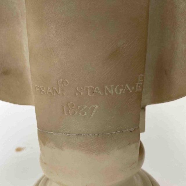 Stanga Francesco, Bust of a Child, 1837, Marble For Sale - Image 3 of 13