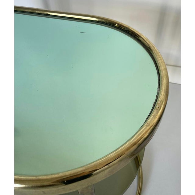 Blue Vintage Coffee Tables in Brass and Glass, 1970s, Set of 2 For Sale - Image 8 of 13