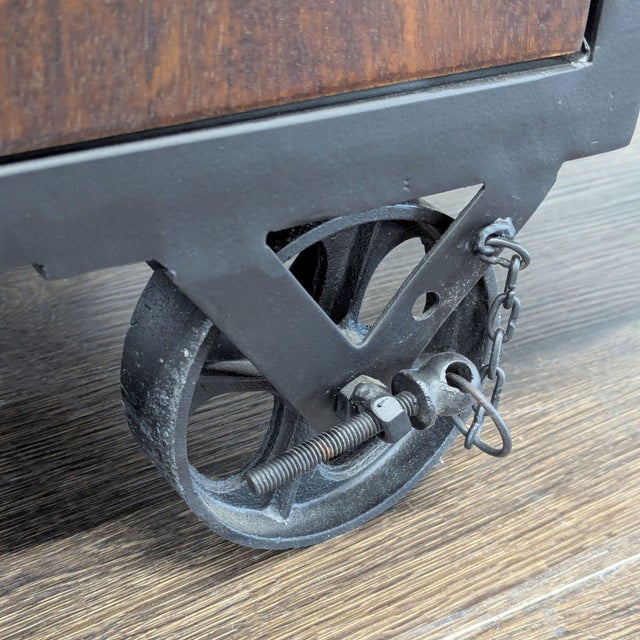 17 Stories Zamora Two Door Wine Bar Cart For Sale - Image 11 of 11