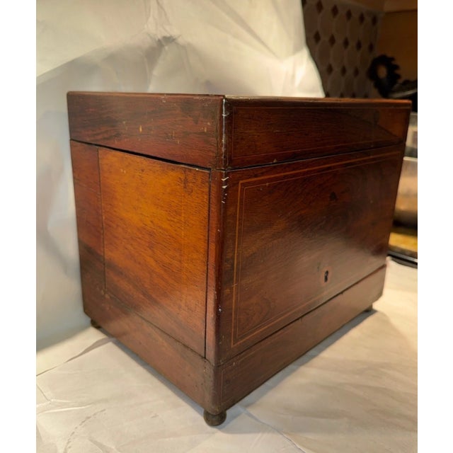 Early 19th Century French or English Tantalus Liquor Cabinet Box For Sale - Image 12 of 14