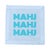 Pop Art Mahj Mahj Mahj Blue Mahjong Cotton Sateen Cocktail Napkins, Set of 4 For Sale - Image 3 of 5