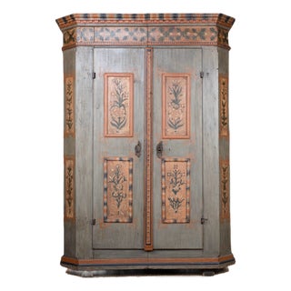 Antique Painted Armoire For Sale