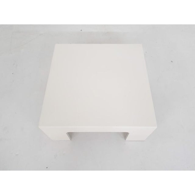 White Square Coffee Table by Marc Berthier, France, 1970s For Sale - Image 4 of 8