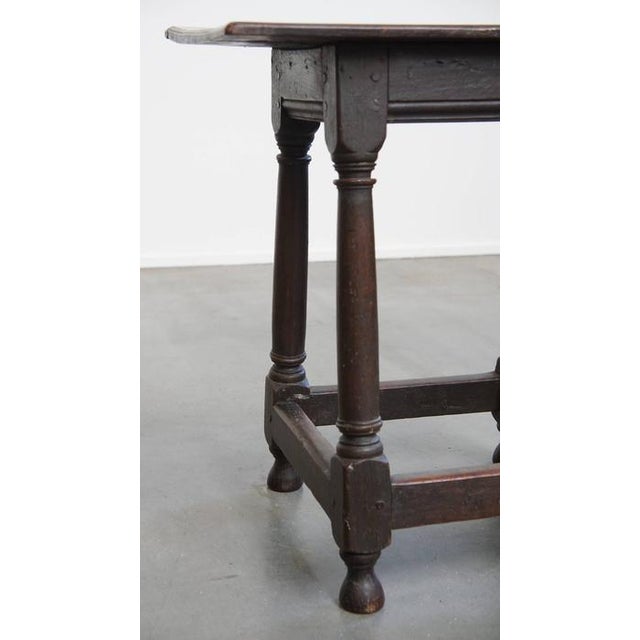Wood Large Antique English Side Table For Sale - Image 7 of 14