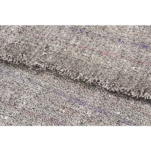 Textile Vintage Chaput Kilim Wool Runner With Textural Stripes by Rug & Kilim, 1950-1959 For Sale - Image 7 of 9