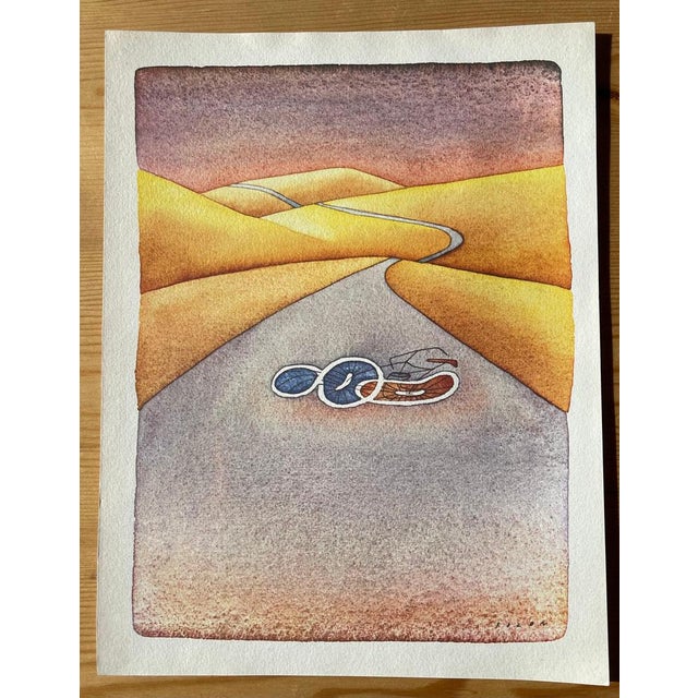 Jean-Michel Folon, Sur la route, Etching For Sale - Image 8 of 8