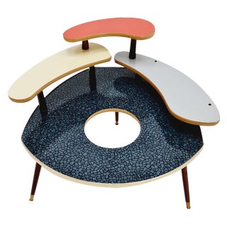 Large Mid-Century Minimalist German Colour Plant Stand For Sale