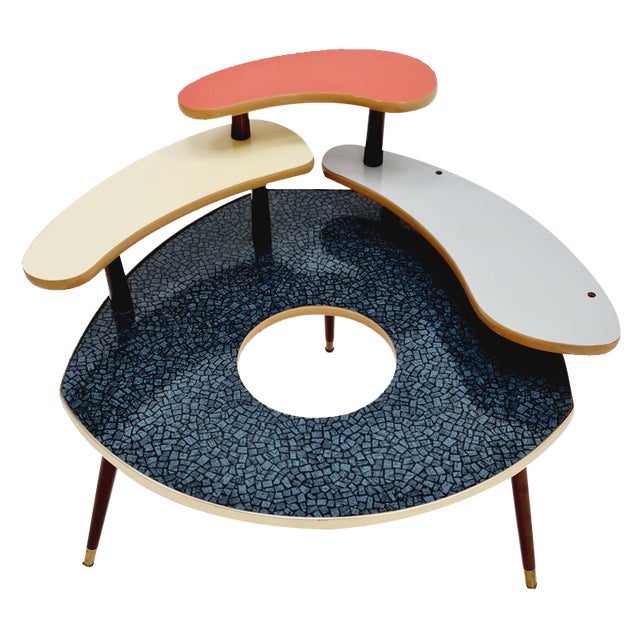 Large Mid-Century Minimalist German Colour Plant Stand For Sale
